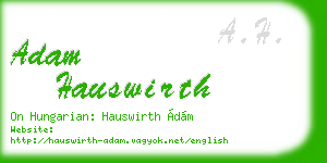 adam hauswirth business card